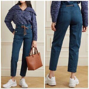 Veronica Beard Size 32 High Rise Karter Straight Leg Pant Navy Blue